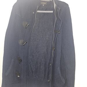 Express Navy Knit Cardigan